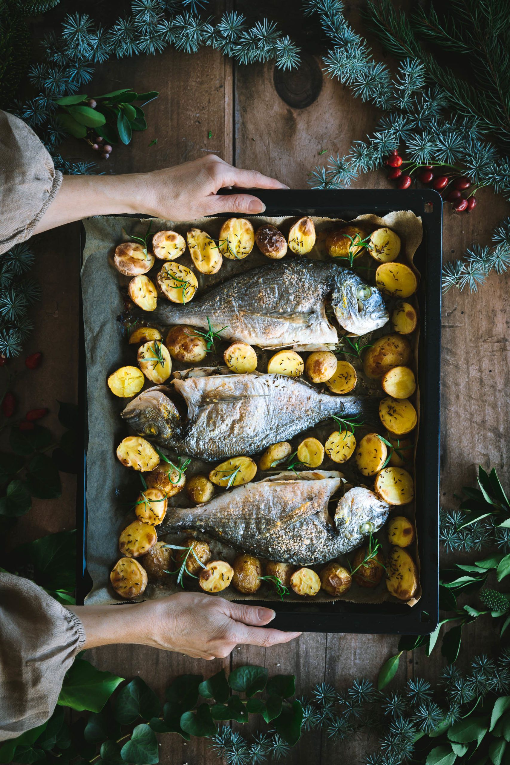 Baked Christmas Fish photography by Zuzana Rainet
