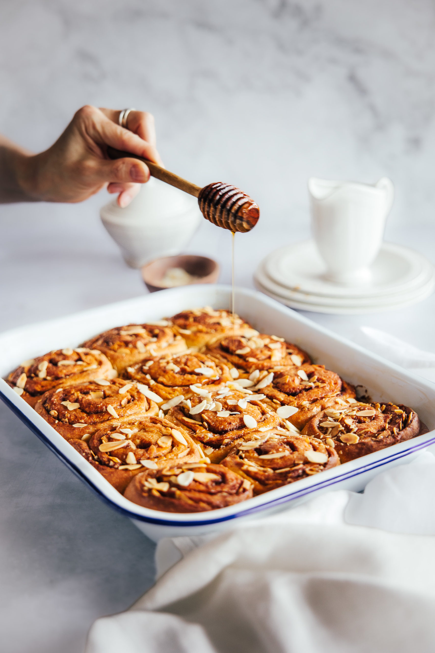 Cinnamon Swirl Rolls food photography by Zuzana Rainet food photographer, Bratislava Slovakia