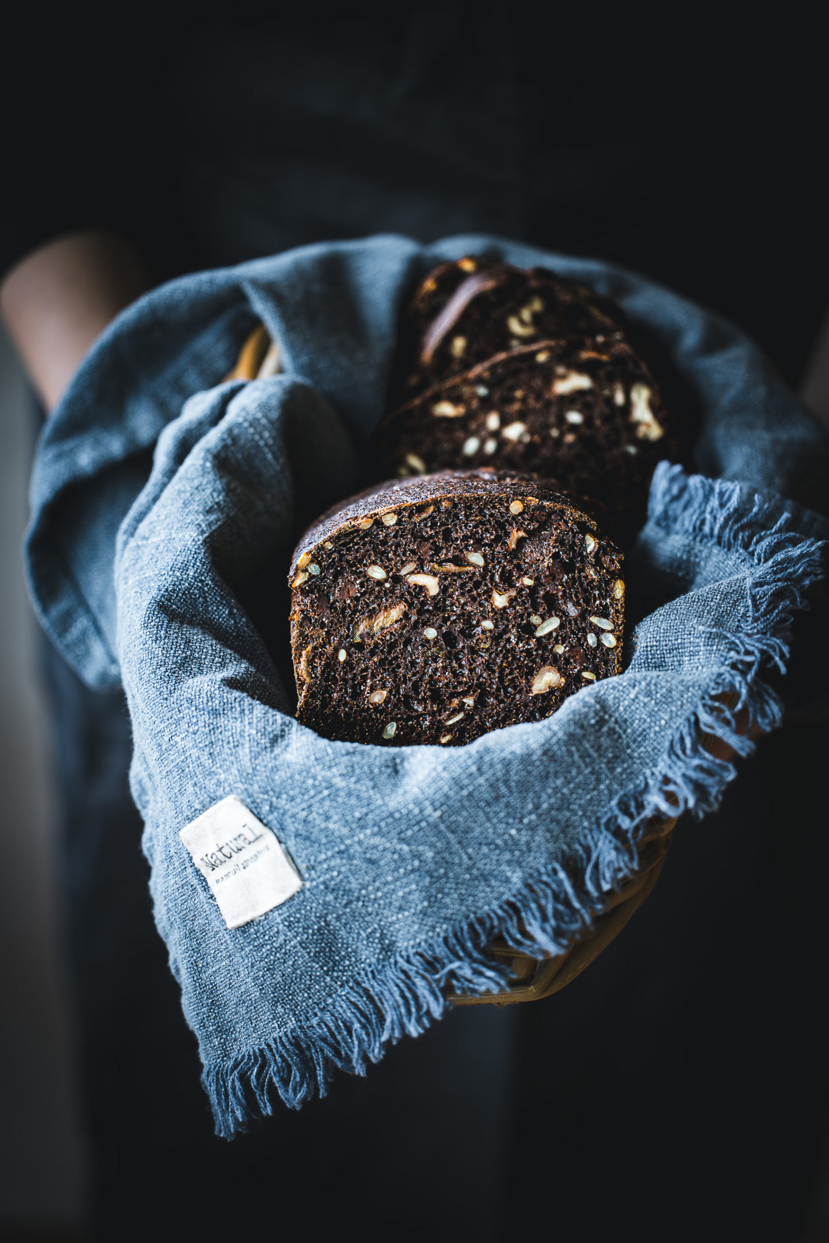 Sourdough chocolate bread photography by Zuzana Rainet, food photographer from Bratislava, Slovakia