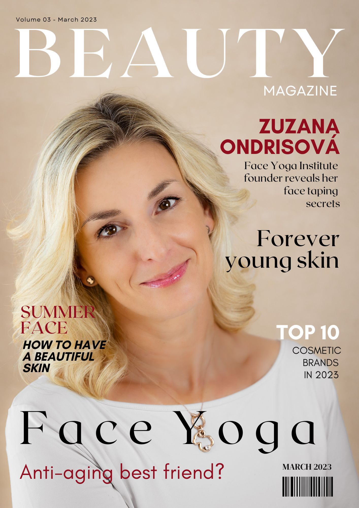 Beauty magazine cover by Zuzana Rainet, Product Photographer from Bratislava Slovakia