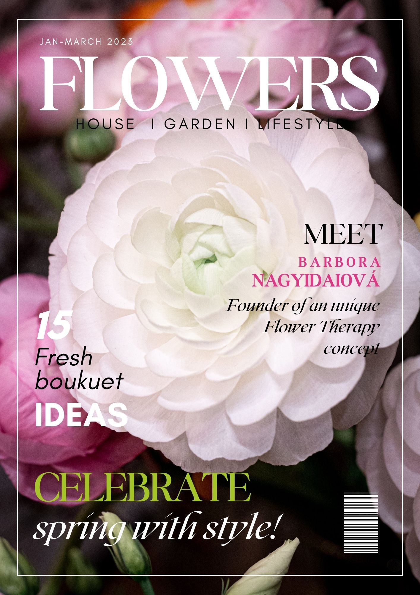 Flower magazine cover by Zuzana Rainet, Product Photographer from Bratislava Slovakia