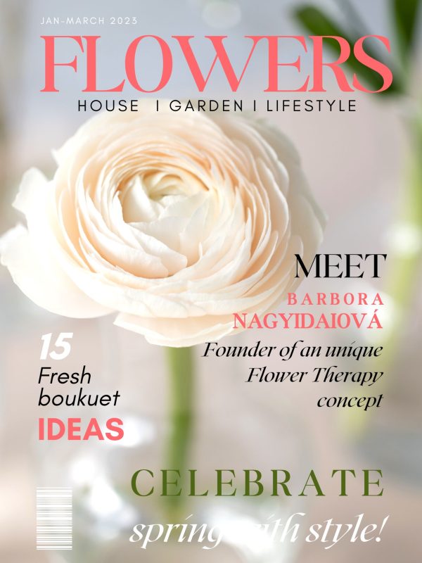 Flower magazine cover by Zuzana Rainet, Product Photographer from Bratislava Slovakia