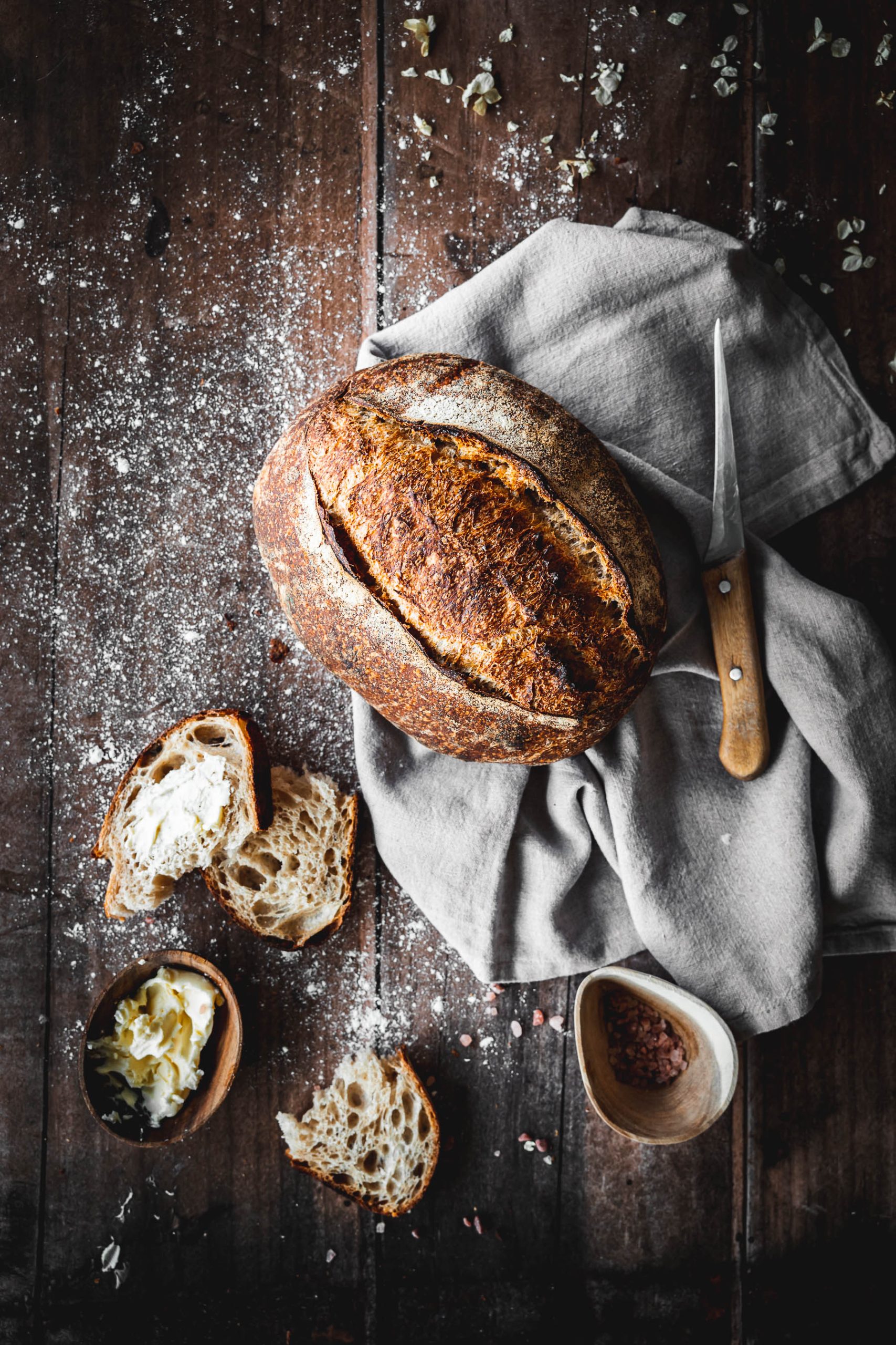 Sourdough bread photography by Zuzana Rainet, Slovak food photographer from Bratislava